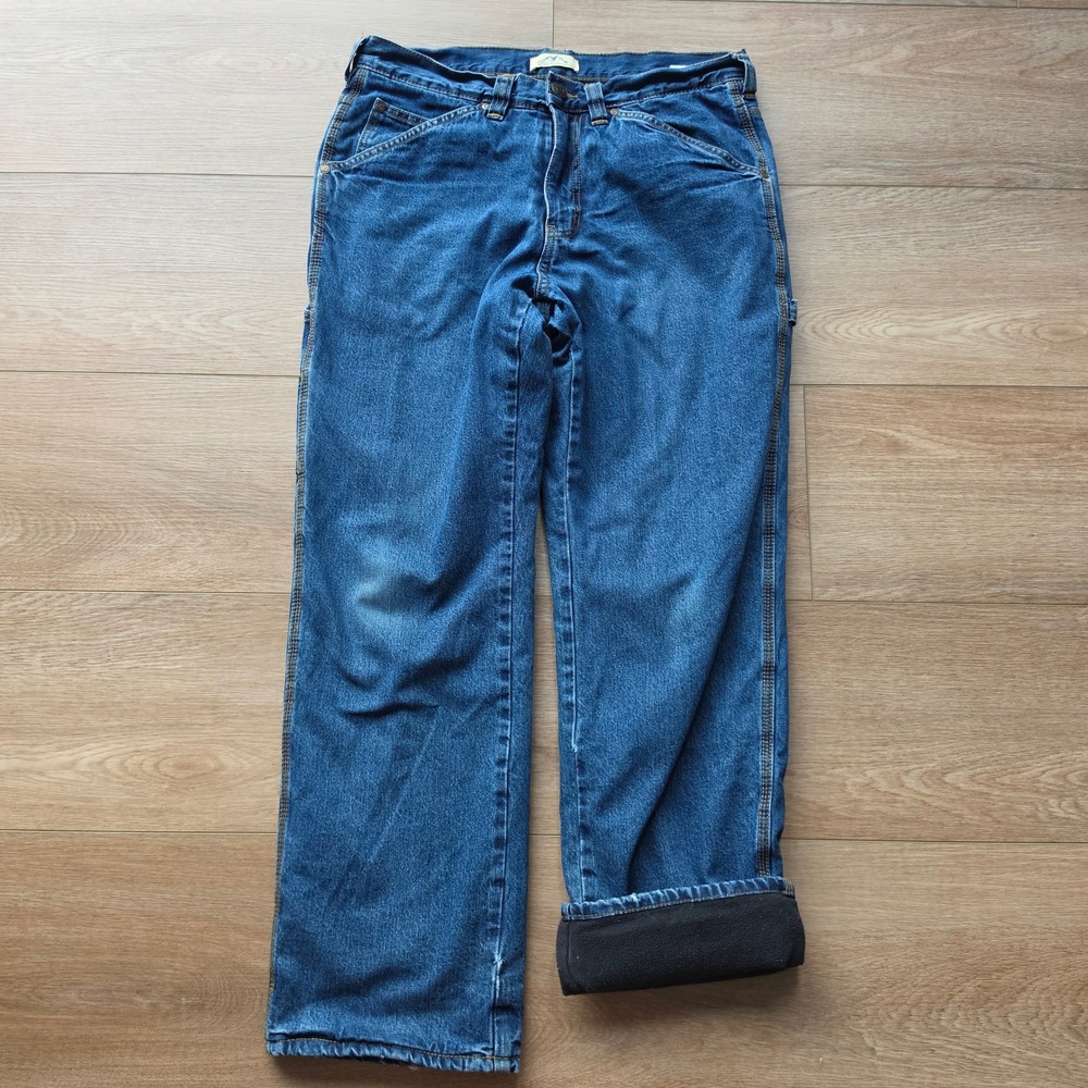 Blue Mountain Mens Fleece Lined Carpenter Jeans 34x31